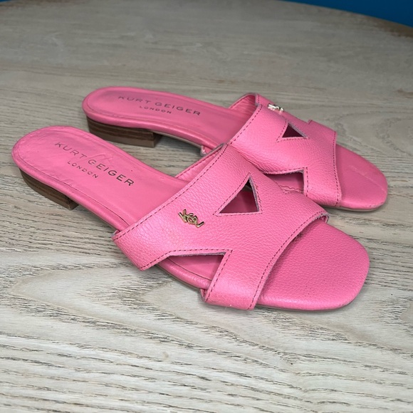 Kurt Geiger Shoes - Kurt Geiger London Odina Cut-Out Hot Pink Slides Slip On Sandals Women’s 37 / 7